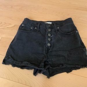 Madewell Highwaisted Black Shorts